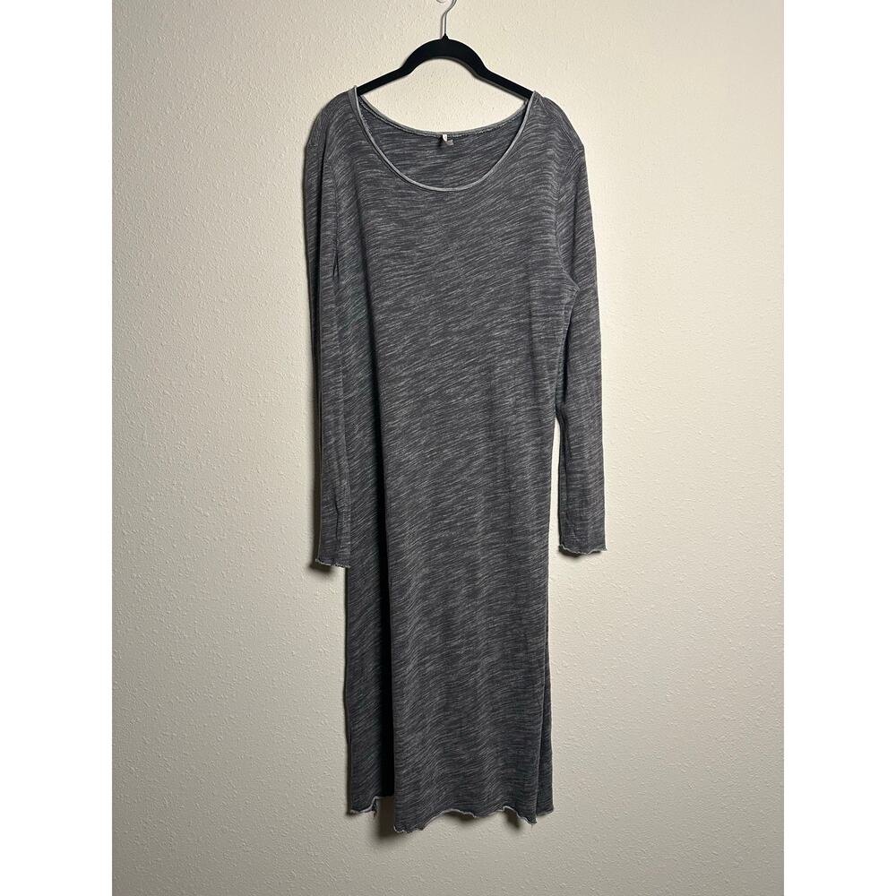Free People Womens To the Max Tunic Top S Gray Heather Boho Lagenlook Capsule